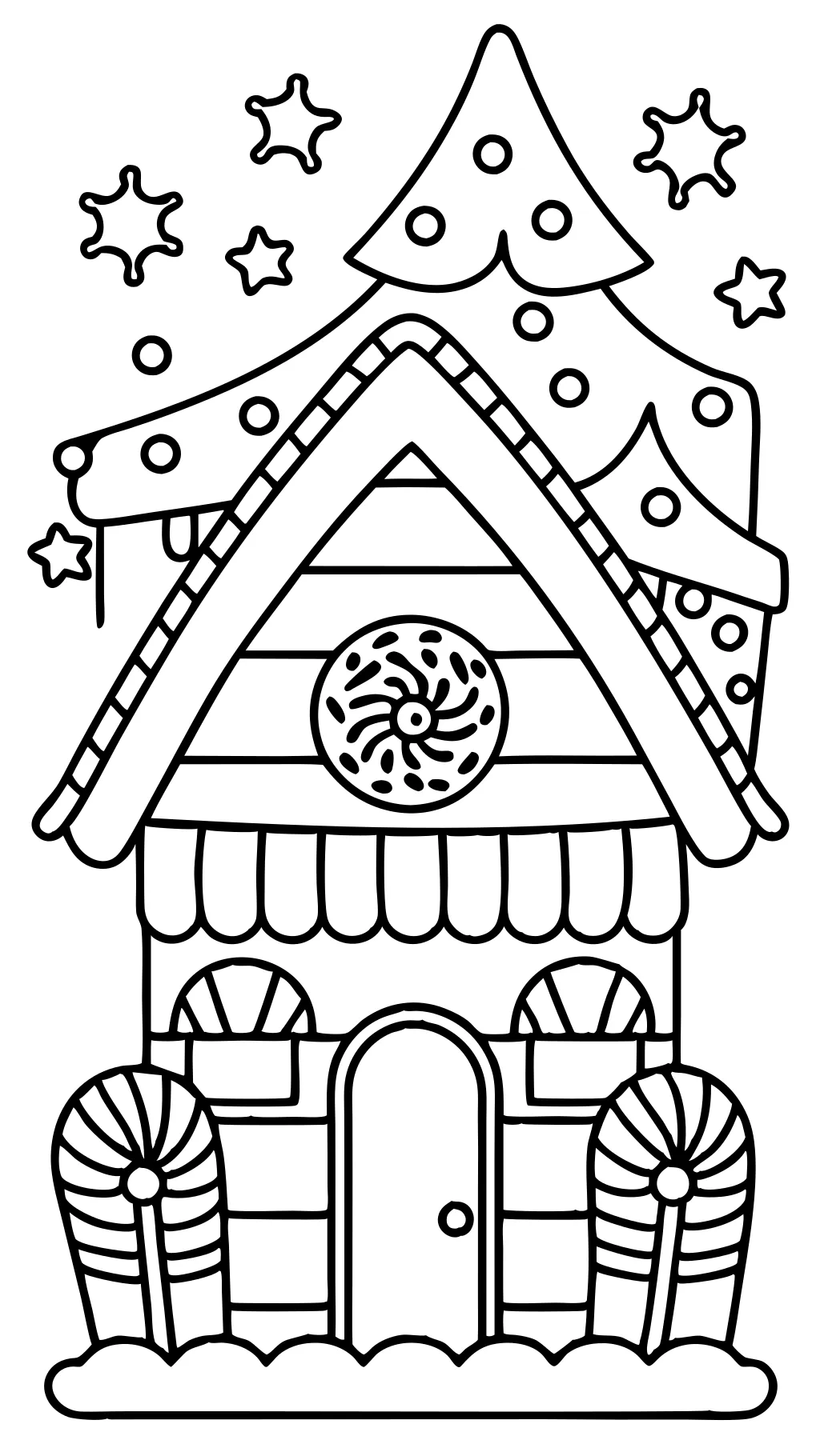 coloriages des maisons en pain d’épice